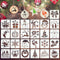 25Pcs Christmas Stencils 4x4 Inch for Painting on Wood Slice, Fabric, Paper, Windows, Cards, DIY Christmas Ornaments, Reusable Merry Christmas & S...