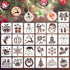 25Pcs Christmas Stencils 4x4 Inch for Painting on Wood Slice, Fabric, Paper, Windows, Cards, DIY Christmas Ornaments, Reusable Merry Christmas & S...