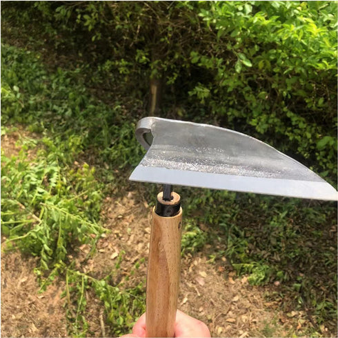 Japanese Ergonomic Scythe, Weeder, Weeding Sickle Very Sharp, Easy Weeding, Durable, Beige-001...