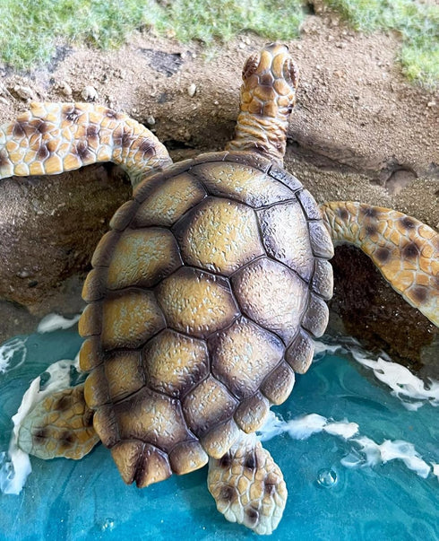 Gemini&Genius Sea Turtle Toy Marine Animal Figure Large Sea Animal Action Figure Ocean Educational Toy, Backyard Garden Decoration, DIY Craft Deco...