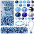 KINGSHINE 4/6/8mm Crystal Glass Beads,3 Sizes Total 1000pcs Faceted Briolette Rondelle Beads with Container,Loose Spacer Beads for DIY Beading Pro...