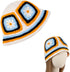 Crochet Knitted Hat Handmande Bucket Hat Summer Floral Beanies Cap (Orange)...