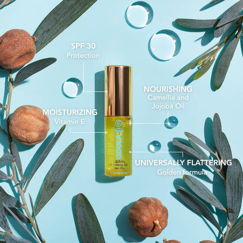 COOLA Organic Liplux Lip Oil And Lip Gloss Sunscreen With SPF 30, Dermatologist Tested Lip Balm For Daily Protection, Vegan And Gluten Free, 0.11 ...