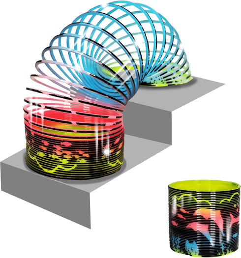 Super Spring - Ocean from Deluxebase. 2.5 Inch Sealife Rainbow Spring Toy. Sealife Slinky Toy and Rainbow Fidget Toy. Great Educational Toys, Gift...