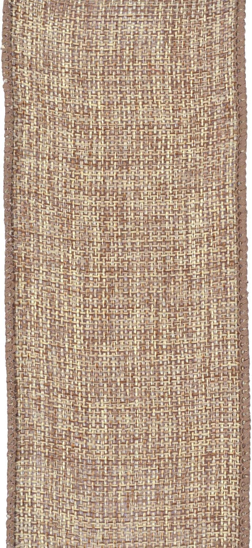 Berwick Offray 2.5" Wide Rustic Saddle Polyester Ribbon, Natural Brown, 4 Yards...