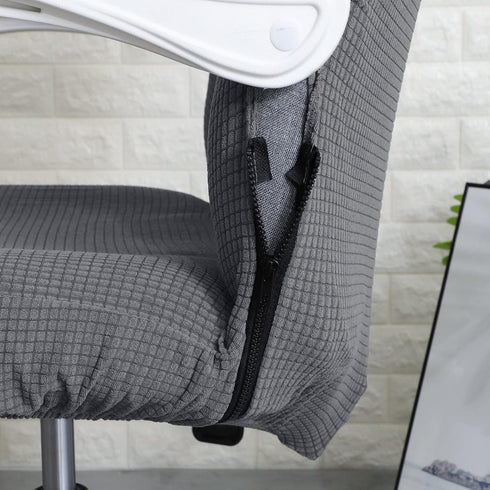 FORCHEER Office Chair Cover Water Repellent Jacquard Armrest Swivel Chair Slipcovers Removable Stretch Universal Computer Chair Cover M with Chair...