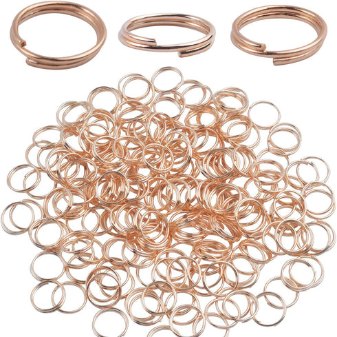 BronaGrand 200 Pieces Small Key Chain Rings Split Ring Key Chains for Keys Organization,10mm Diameter...