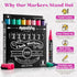 Loddie Doddie Liquid Chalk Markers - 8 Count, 6mm Reversible Chisel & Bullet Tips - Erasable Macaron Pastel Pens for Chalkboard & Acrylic Calendar...