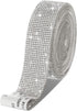 Self Adhesive Rhinestone Strips Diamond Bling Crystal Ribbon Sticker Wrap for Craft Jewel Tape Roll with 2 mm Rhinestones for DIY Car Phone Christ...