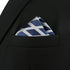 S&W SHLAX&WING Pocket Square for Men Satin Woven Rhombic Checkered Blue Grey for Party Prom...