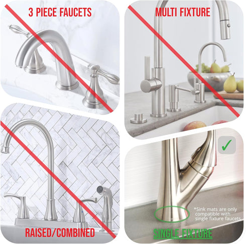The Original Ternal Sinkmat Drip Catcher & Splash Guard, Faucet Mat for Sinks – Absorbent Microfiber, Machine Washable Counter Protector & Drying ...