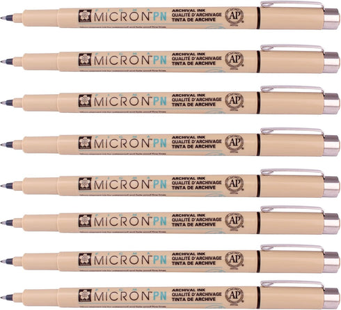 Sakura Pigma Micron Fine Line Pen High Light and Soft Head Pen Manga Drawing- Assorted 8 Pens Set (Black, PN-8 Pens)...