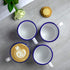 City to Cottage Handmade Dark Navy Blue Stripe Ceramic Extra Large 17.5oz/500ml | Hot Chocolate, Coffee, Tea Mug, Cup with Handle Unique Designer ...