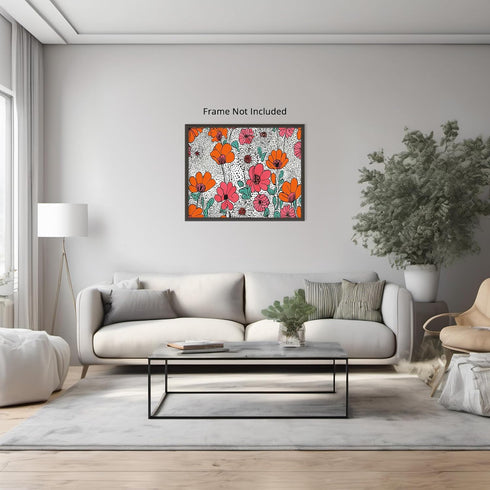 Posterizer 1 pcs-beautiful dainty flower in oil painting style 5-Floral & Botanical Art-Landscape & Nature Art-Decor for Home & Office- unframed w...