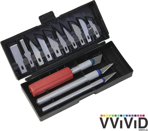 VViViD Complete Vinyl Weeding and Application Toolkit Bundle Including Weeding Tools, Craft Cutting Multi-Blade Kit, Squeegee and 3 Black Felt Dec...