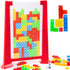 Gamie Tetriminos Blocks Game - 3D Puzzles for Kids and Adults with 50 Game Pieces, Game Board, and Drawstring Bag - Retro-Inspired Brain Teaser Pu...
