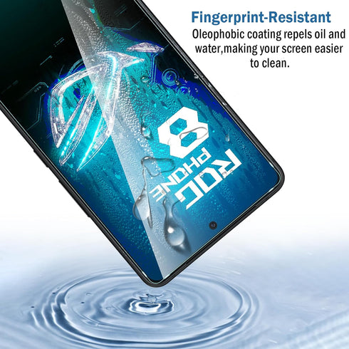 2 Pack Compatible with Asus ROG Phone 8 Pro 5G/ROG Phone 8 Screen Protector,Full Coverage 9H Tempered Glass Film,HD Clear Scratch Resistant,Bubble...