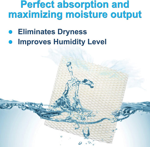 HQRP Wick Filter (2-pack) compatible with Duracraft DH803, DH804, DH805, DH806, DH807, DH810, DH815, DA1007 Natural Cool Moisture Humidifier, AC-809 D09-C AC-815 Replacement