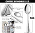 E-far 12-Piece Coffee Spoons, 6-Inch Stainless Steel Espresso Spoons, Small Metal Spoons for Coffee/Sugar/Tea, Hammered Design & Rust Free, Dishwa...