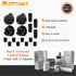 Blutoget 4 Pack Black Universal Control Knobs with 12 Adapters - Compatible for Oven Stove Range - Universal Stove Knobs - Wide Range of Availability