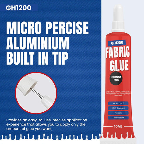 Fabric Glue Permanent (10 ML x 8) Craft Liquid Stitch Fabric Glue for Patches, Denim, Cotton, Fabric, Lenin & More, Flexible & Machine...