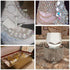 10 Yard Crystal AB Rhinestone Close Chain Clear Trim Sewing Craft (Gold, 4mm)...