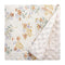 Fluffy-backed Reversible Baby Swaddle Blankets 100% Muslin Cotton Front Nursery Plush Dotted Fleece Back Receiving Bed Quilt Blanket for Unisex Ne...