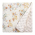 Fluffy-backed Reversible Baby Swaddle Blankets 100% Muslin Cotton Front Nursery Plush Dotted Fleece Back Receiving Bed Quilt Blanket for Unisex Ne...