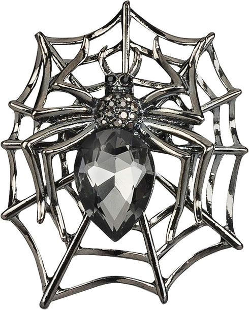 Scarf Ring Spider Gifts for Women, Diamante Scarf Jewelry Clip Accessory in Gift Box, Dress Shawl Pin, Rhinestone Brooch Jewelry for Scarf, Fashio...