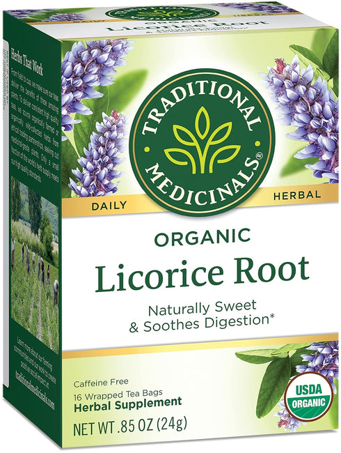 Traditional Medicinals Organic Herbal Tea, Licorice Root, 16-Count (Pack of 3)3...