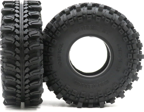 2pcs RC 1.9 Mud-Terrain Tires Tyres Height 121mm/4.75inch for 1/10 Redcat Gen8 / Traxxas TRX-4 / RC4WD D90 TF2 / Tamiay CC01 / Axial SCX10 90047 S...