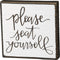 Primitives by Kathy Please Seat Yourself Inset Bathroom Home Décor Sign One Size...