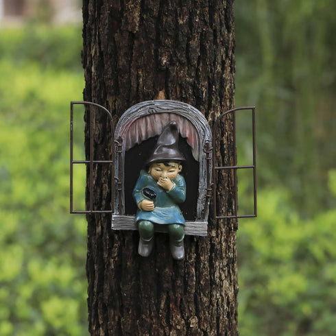 Enchanting Garden, Lawn, Terrace, and Courtyard Fun Gnome Decorations: Tree Embracers, Garden Gnome Statues, and Courtyard Watchers - Whimsical Tr...