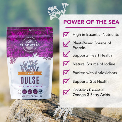 VITAMINSEA Dulse Dried Seaweed | Wild North Atlantic Seaweed for Snacking, Seasoning, Soups & Salads | Rich in Vitamins, Minerals & Antioxidants P...