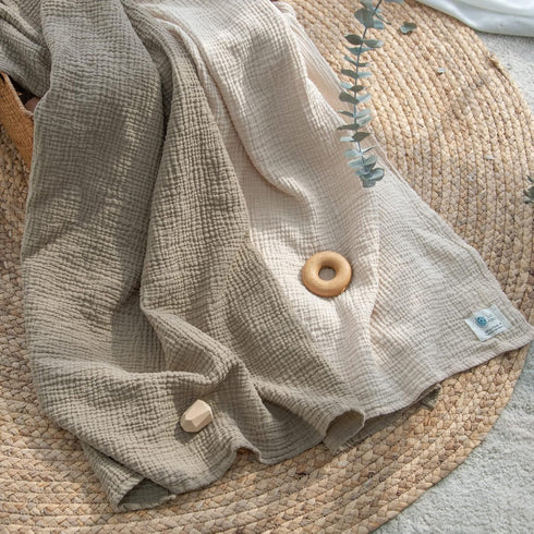 Muslin Swaddle Blanket Baby - Cotton Swaddling Blanket Soft Baby Receiving Blanket Neutral 2Pack(Olive)...