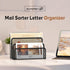 SUPEASY Mail Organizer for Desk, Mesh Metal Mail Holder Countertop with 3-Slot, Letter Sorter File Holder, Office Envelope Organizer for Mails (Bl...