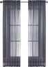 Window Elements Diamond Sheer Voile Extra Wide 56 x 90 in. Rod Pocket Curtain Panel, Indigo...