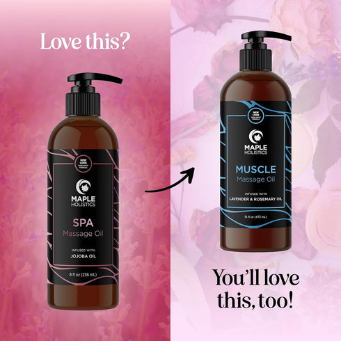 Calming Massage Oil for Massage Therapy - Home Spa Full Body Massage Oil for Sore Muscles for Pro or Home Use with Moisturizing Sweet Almond Oil a...