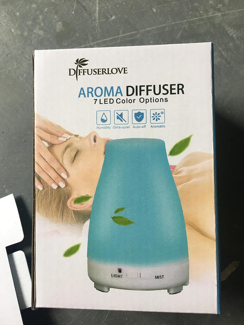 Diffuserlove Essential Oil Diffusers 200ML Remote Control Ultrasonic Mist Humidifiers BPA-Free Aromatherapy Diffuser with 7 Color Lights, Auto Shu...