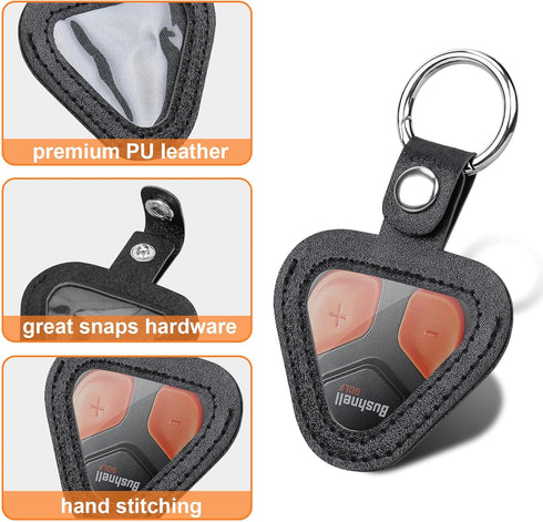 BOVKE Protective Case for Bushnell Wingman View Golf GPS Speaker Bluetooth Button, Wingman View Remote Control Holder Cover with Carabiner, Black...