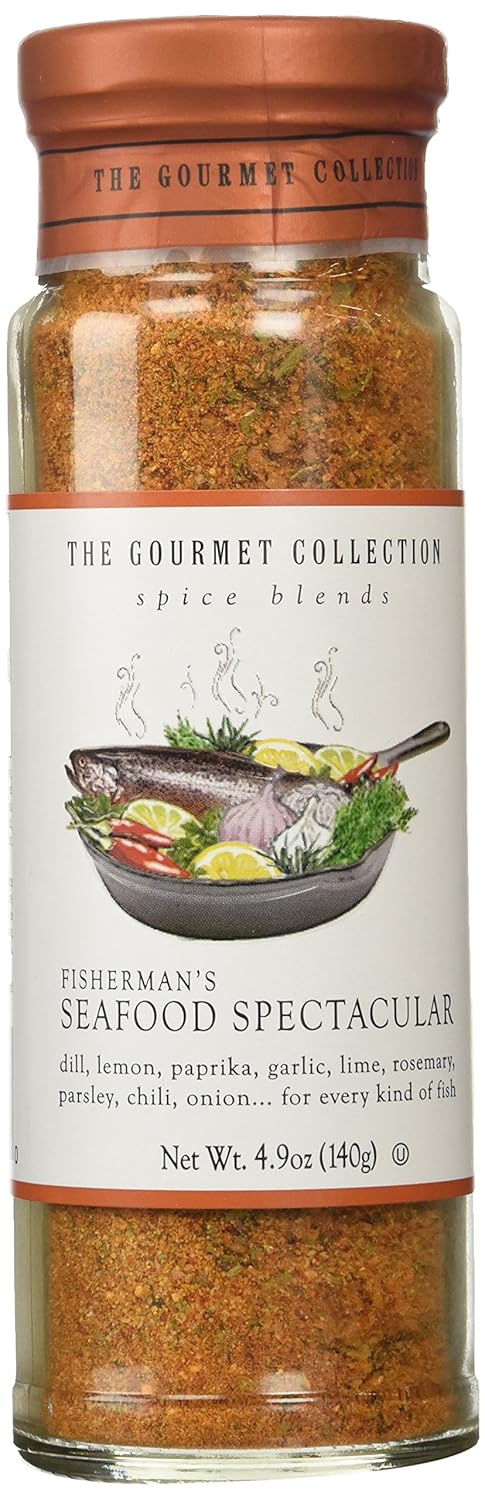The Gourmet Collection Spice Blends, Fishermans Seafood Spectacular Seasoning for Crab Meat, Salmon, Crab Boil, Fish Fry. Shrimp, Mussels and Rice...