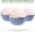 Regency Wraps Greaseproof Professional Grade Baking Cups, Pack of 40, Standard Liners, Blue Pisa Stripe, for Cupcakes, Muffins, Candy, Non Stick...