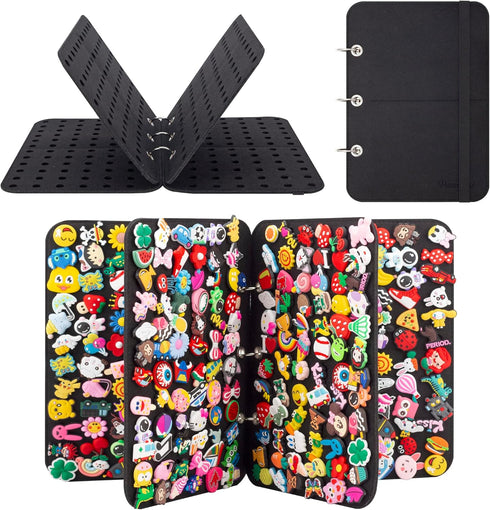 PACMAXI Shoe Charms Display Holder, Shoe Charm Organizer, Shoe Charm Collection Booklet (Not Include Any Accessories)...