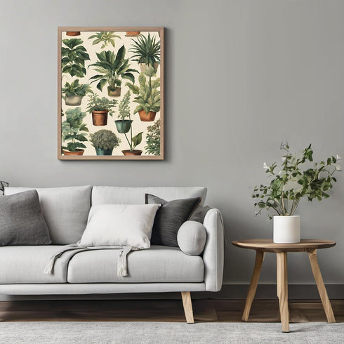 Posterizer 1 pcs-plants pots cactus cute art for plant lovers 10-Floral & Botanical Art-GIft for Men Women Teens-Decor for Home & Office- unframed...