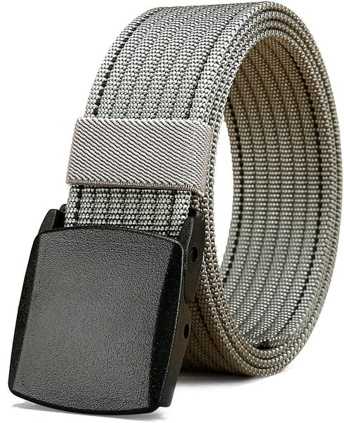 LionVII Belt for Men, Adjustable Belt with Plastic Buckle Breathable for Work Sports, Easy Trim to Fit 28-49" Waist...