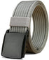 LionVII Belt for Men, Adjustable Belt with Plastic Buckle Breathable for Work Sports, Easy Trim to Fit 28-49" Waist...