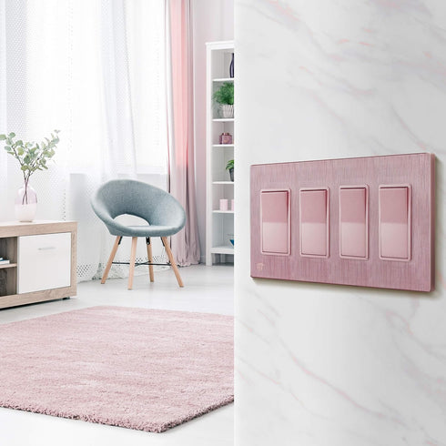 ENERLITES Elite Series Screwless Decorator Wall Plate Child Safe Outlet Cover, Gloss Finish, Size 4-Gang 4.68" H x 8.30" L, Unbreakable Polycarbon...