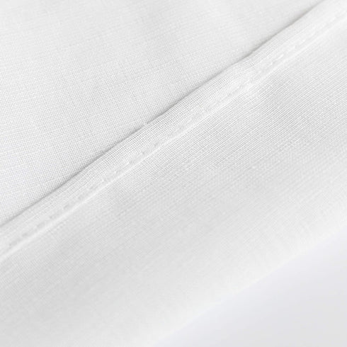 Aquazolax Privacy Sheer French Door Curtains White Semi Sheer Elegant Weaved Drapery Linen Textured Look Patio Door Panels for Front Side Door Win...