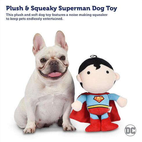 DC Comics for Pets Superman Large Plush Figure Dog Toy | Squeaky Plush Dog Toys, Great for All Dogs | Fun and Adorable Superhero Squeak Toys for D...