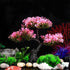 Didiseaon Aquarium Artificial Plants Decor, Pink Cherry Blossom Tree Grass Set Plastic for Fish Tank Accessories, Fish Tank Decorations...
